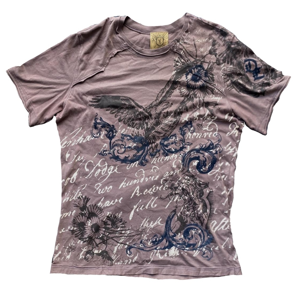 Graphic Print Woman's T-Shirt - Purple by Division XL